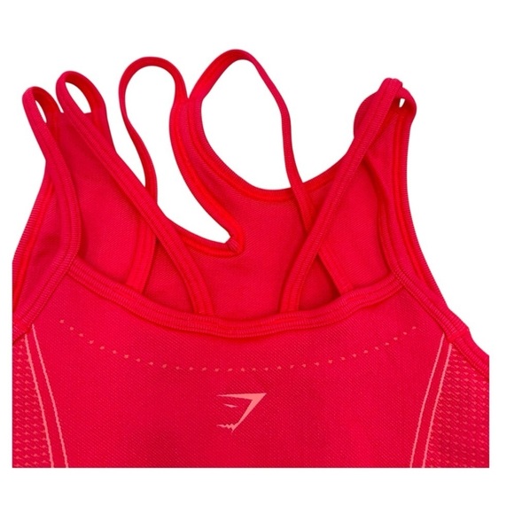 Gymshark Ultra Seamless Neon Pink Sports Bra and Leggings Set SMALL - Picture 4 of 17